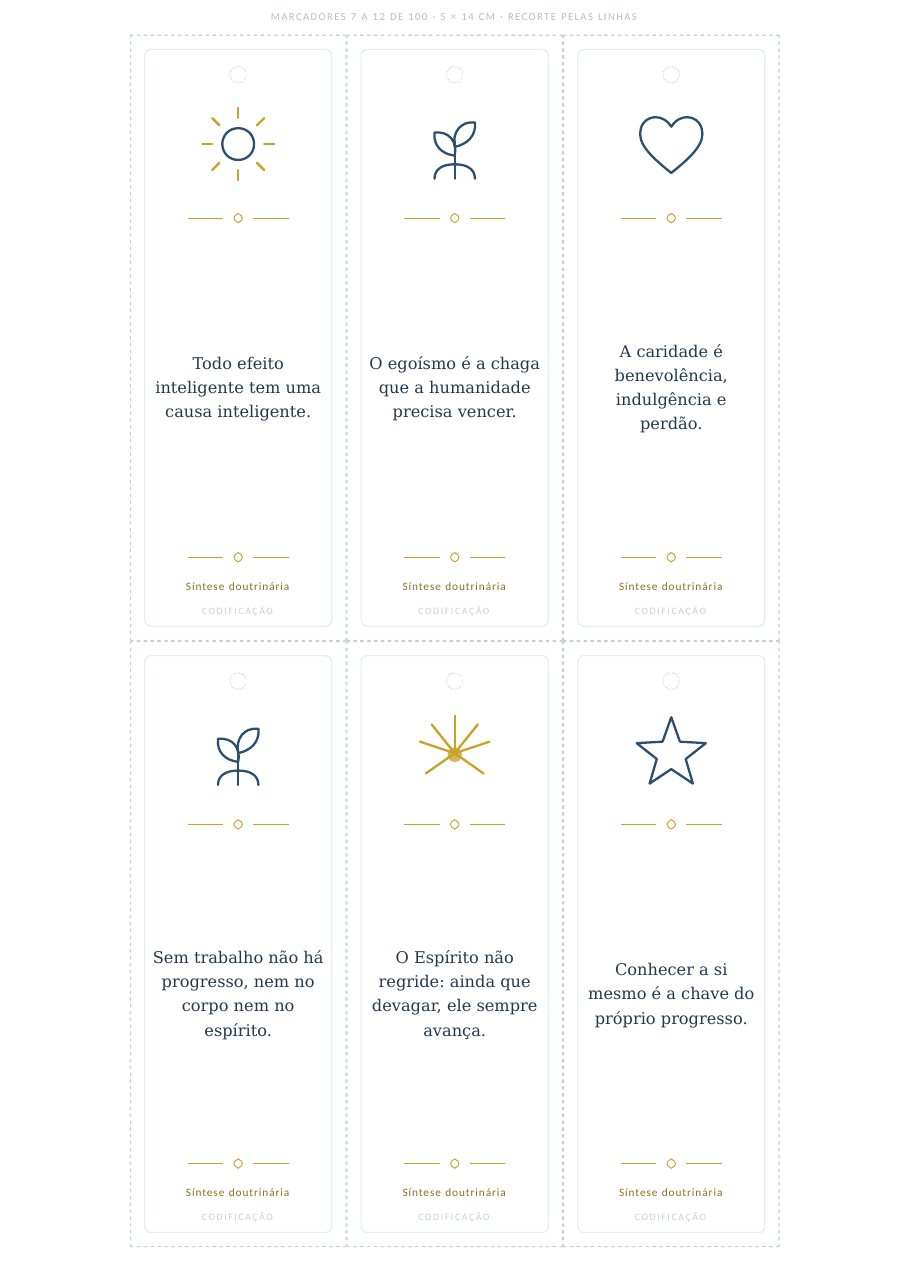 100 Marcadores Espíritas — folha 1